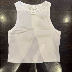 H&M white ribbed tank top